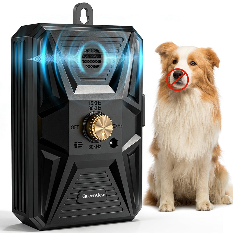 Anti Barking Devices, Auto Ultrasonic Dog Bark Deterrent Devices Long Range 50ft, 3 Modes Rechargeable Bark Box Barking Control Devices, Effective Stop Barking Dog Devices Indoor/Outdoor Training Dark black