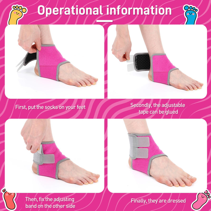 Tarpop 2 Pairs Kids Ankle Brace Set Foot Ankle Support Kids Ankles Sleeve Compression Socks Knitted Fitness Stabilizer Wrap Protector Knitted Child Sleeve Support for Injury Prevention Jogging Running - BeesActive Australia