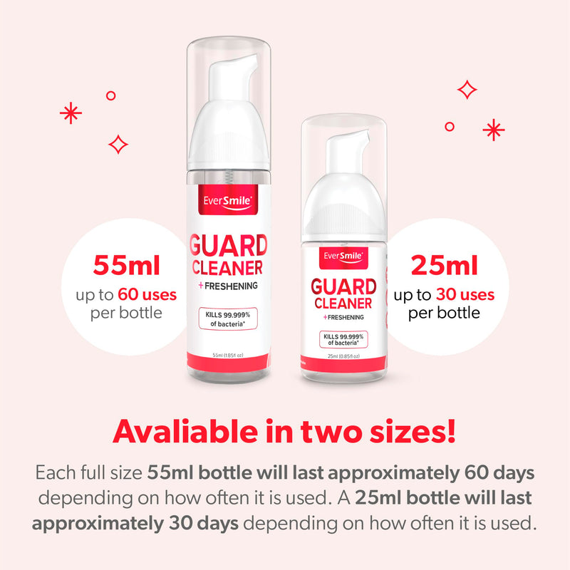 EverSmile Mouth Guard Cleaning Foam – Fresh Mint, 55ml (1 Pack) – for Mouth, Night, Football, Boxing, Sleep, Snoring, Grinding & All Types of Guards – Fights Bad Breath 1.85 Fl Oz (Pack of 1)