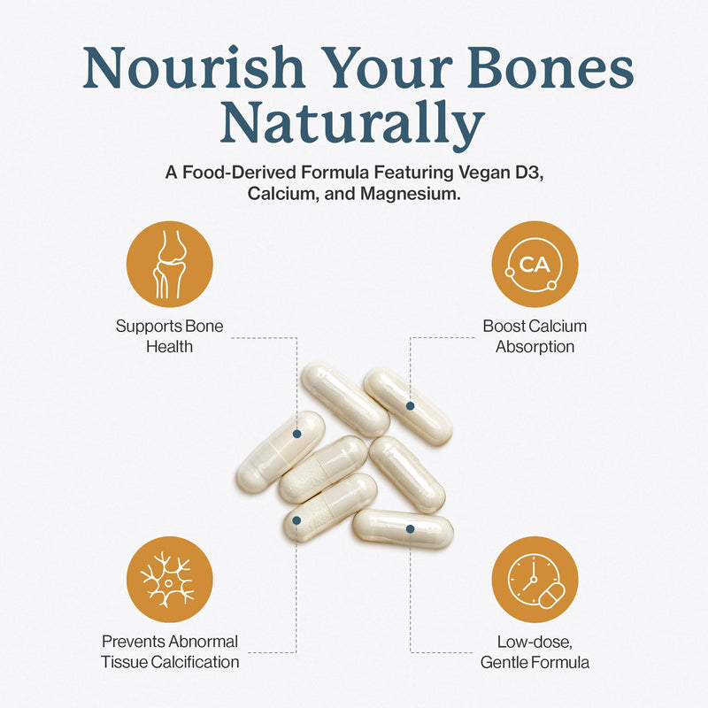Dr. Fuhrman Osteo-Biotect Organic Calcium Bone Health Supplement with Vegan Vitamin D3 and Magnesium. Plant-Based Calcium 800mg for Natural Bone Support and Density, 120 Capsules
