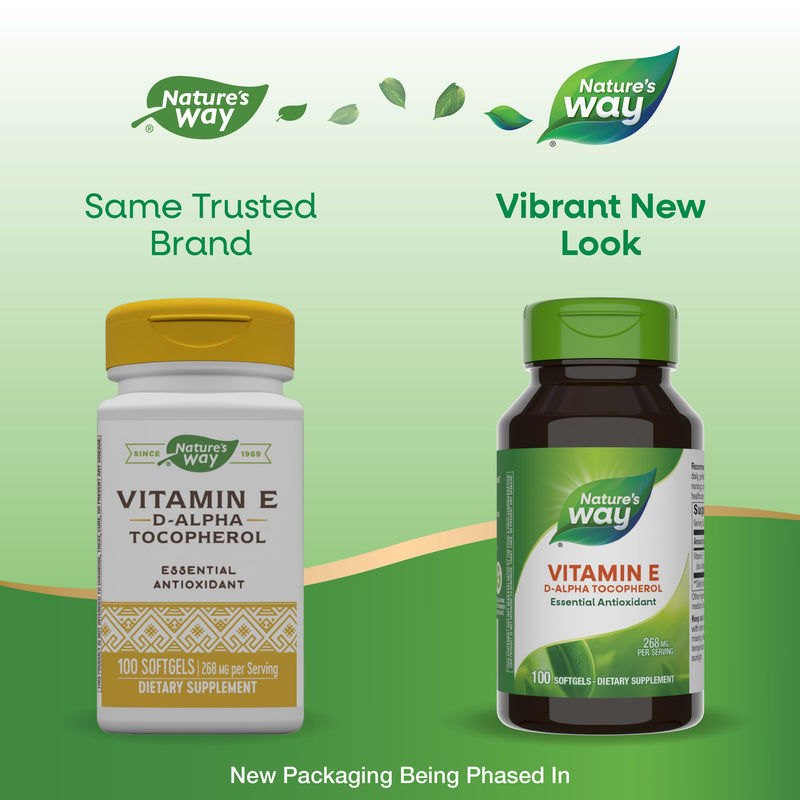 Nature's Way Vitamin E 400 IU, 100 Softgels, Pack of 2 100 Count (Pack of 2)