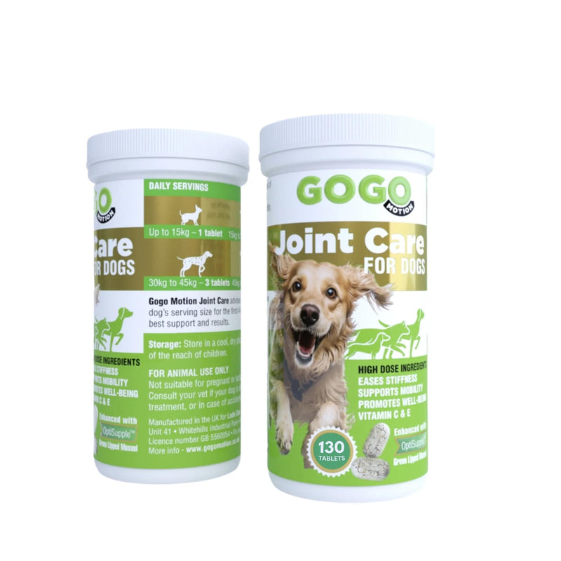 Joint Care Supplement for Dogs with Green Lipped Mussel and Glucosamine | Rapid Relief for Stiff Joints, Fortified with Vitamin C and E, Maximum Strength Tablets - 130 Crushable Tablets 130 count (Pack of 1)