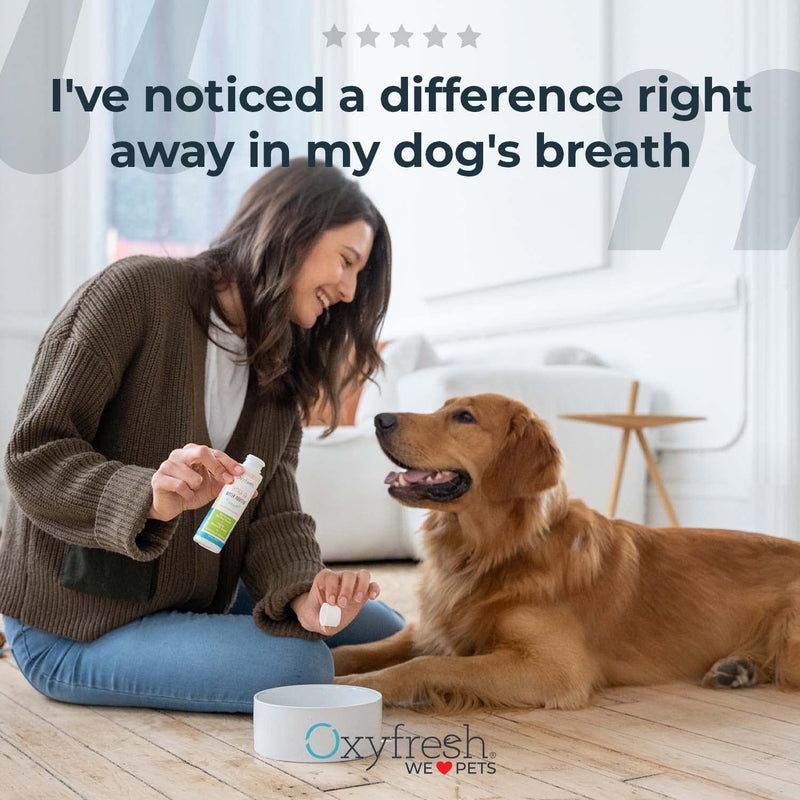 Oxyfresh Premium Pet Dental Kit for Dogs & Cats – Easy Solution for Dog and Cat Fresh Breath, Clean Teeth, Control Plaque & Tartar – Vet Formulated Pet Toothpaste 4oz + Water Additive 16oz Kit Large Kit - PawsPlanet Australia