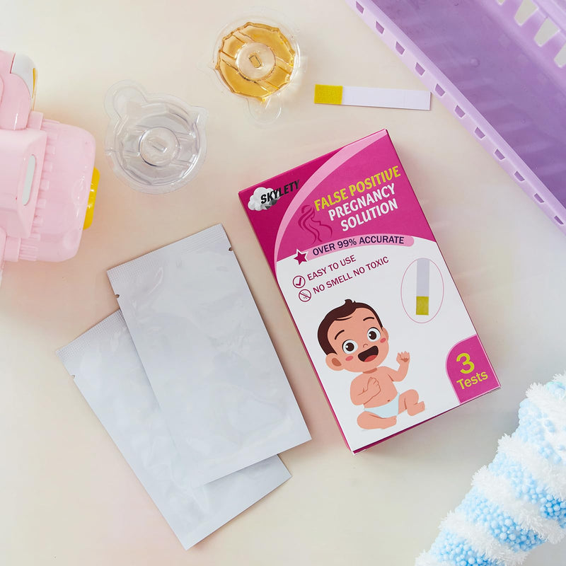 Skylety 3 Pcs Prank False Positive Pregnancy Solution Fake Any Pregnancy Test to Be Positive Including 3 Small Urine Cups for April Fool's Day Classical Style - BeesActive Australia