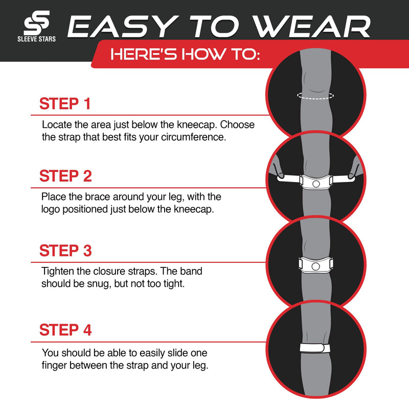 Sleeve Stars Swedish Brand Patellar Tendon Support Strap for Women & Men Effective Osgood Schlatter Knee Brace Youth & Kids Knee Brace with 3 Adjustable Length fits 12"-24" (Pair/Light Purple/Adult) Adults Light Purple 2 - BeesActive Australia