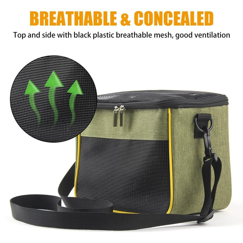 MiOYOOW Hamster Carrying Bag, Breathable Guinea Pig Carrying Bag, Portable Small Animal Travel Cage for Small Animals Hamsters Sugar Gliders Squirrels Gerbils Rabbits Kittens L - BeesActive Australia
