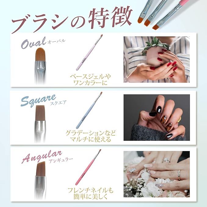 Carineria Manicurist Supervised Nail Brush Set of 6 with Cap, Gel Nail Brushes, High Quality Nylon Fiber, Moderate Elasticity, Large and Small Dot Pens Included -  Australia