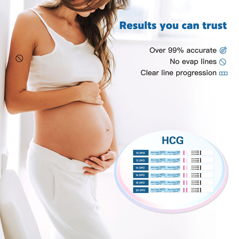 MomMed Ovulation Predictor Kit (HCG25-LH100), with 25 Pregnancy Test and 100 Ovulation Test Strips, Easy to Use Ovulation and Pregnancy Tests with 125 Urine Cups, Accuracy Fertility Test, OPK Test - BeesActive Australia