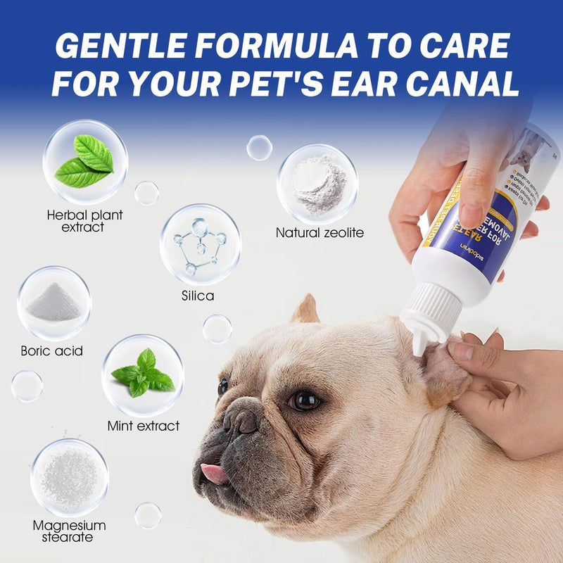 Ear Powder for Dogs Plucking,Dog Ear Infection Treatment with 5.5 Inch Tweezers Curved,Removal Ear Hair Powder,Soothes Itchy Ears & Relieve Scratching ear powder+tweezers - PawsPlanet Australia