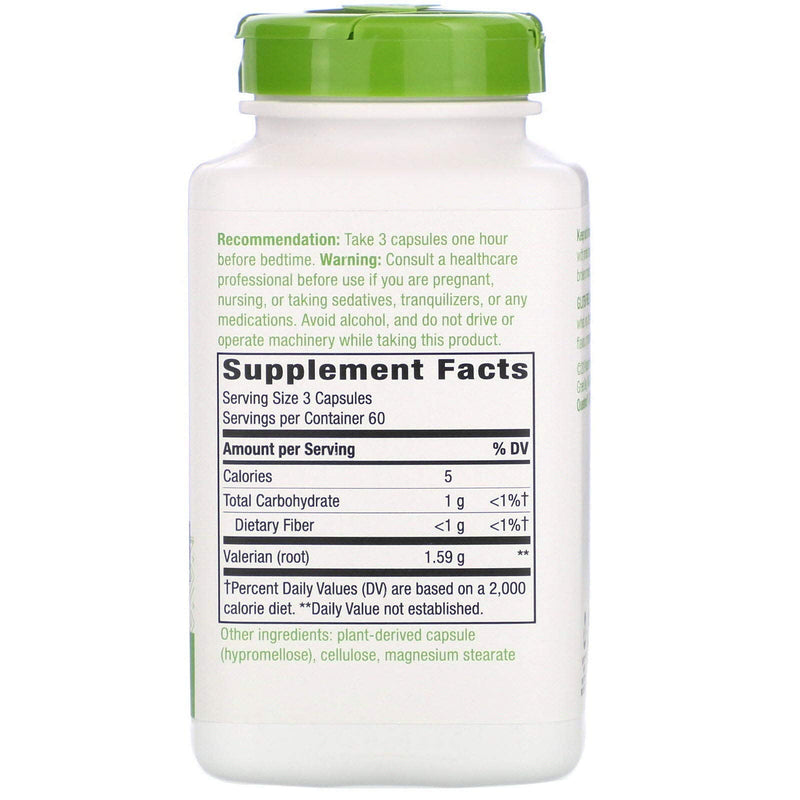Nature's Way Valerian Root 1,590 Milligrams Traditional Sleep Aid as a Dietary Supplement (180 Vegan Capsules) Pack of 2 - BeesActive Australia