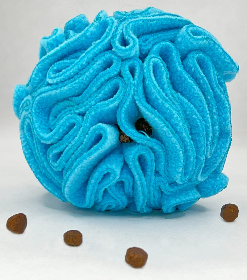 Puppy and Small Breed Snuffle Interactive Foraging Dog Puzzle Ball Toy Blue - BeesActive Australia