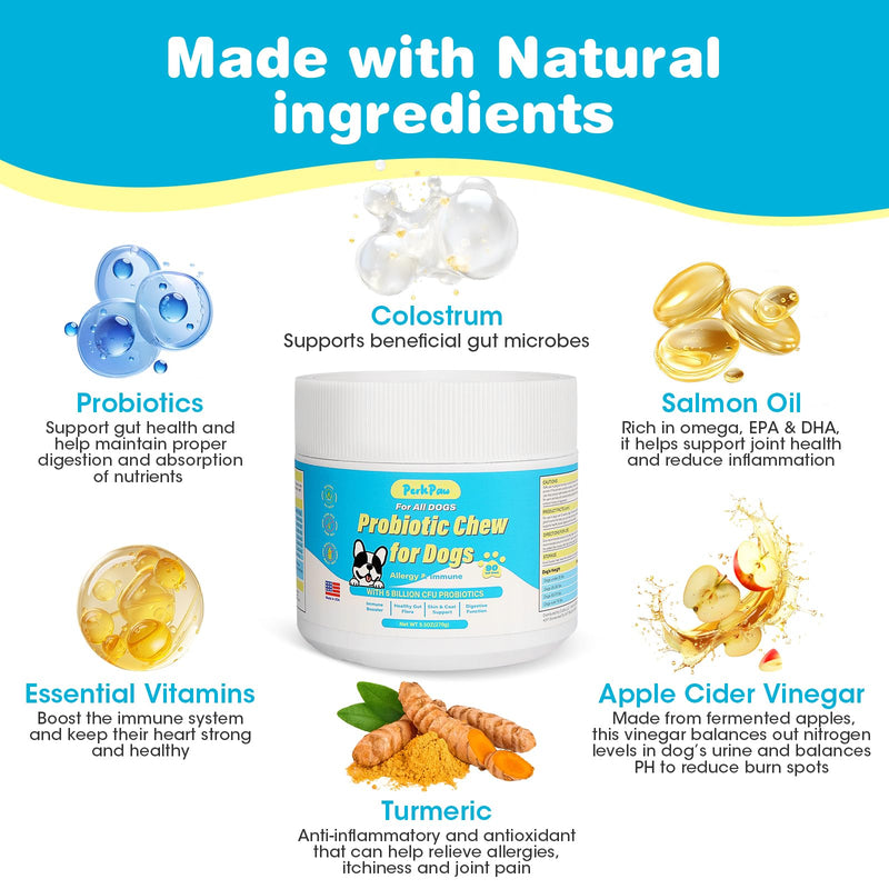 Probiotics for Dogs, Dog Probiotics for Diarrhea & Bowel Support, Digestive Enzymes Promotes Gut Health, Immunity Health & Itch Relief, Prebiotics and Probiotics - BeesActive Australia