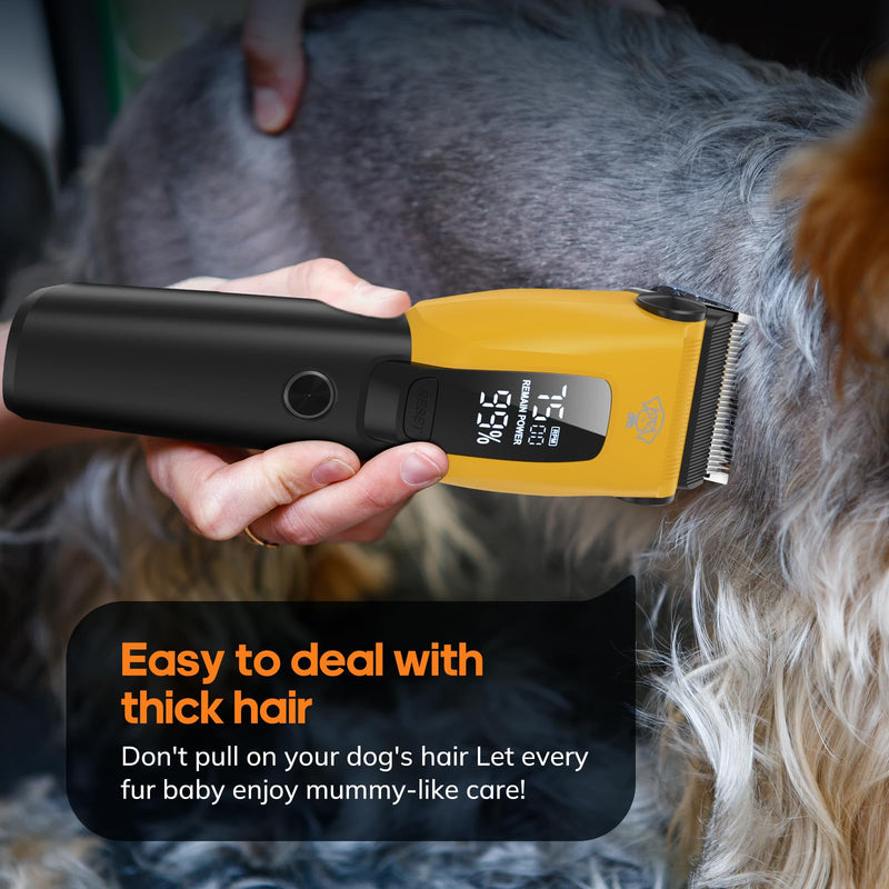 Dog Grooming Kit - MINGAFENG Dog Clippers for Grooming,3-Speed Low Noise Rechargeable Cordless Pet Hair Trimmer with Polymer Metal Material Blades and LED Light,Perfect for Small, Medium and Large Pet - BeesActive Australia