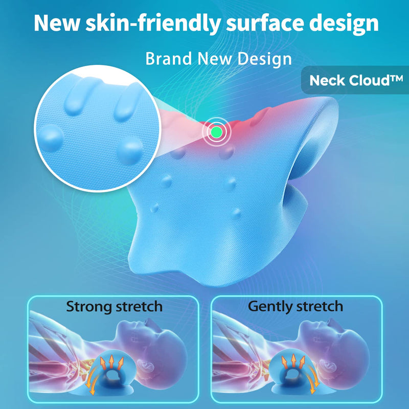 Neck Cloud™ - Cervical Traction Device, Trademark Certificate Designates Unique Authentic Product for Hump. Neck Stretcher Cervical Traction for Tmj Pain Relief (Blue) Blue - BeesActive Australia