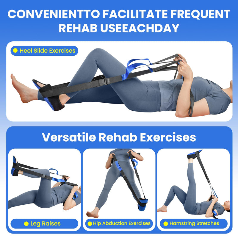 Knee Replacement Recovery Aids - Upgraded Knee Surgery Recovery Equipment, Knee Rehabilitation Equipment For ACL PCL MCL Knee Surgery, Improve Mobility And Flexibility For Knee Pain