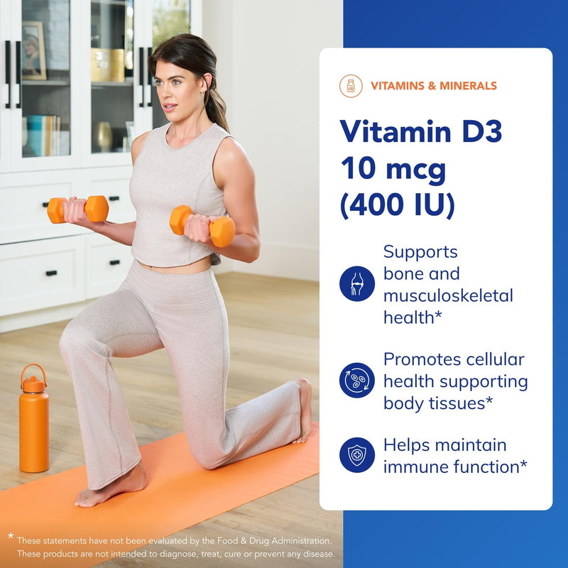 Pure Encapsulations Vitamin D3, 120 Capsules | 10 mcg (400 IU), Hypoallergenic Support for Bone, Breast, Cardiovascular, Colon and Immune Health*