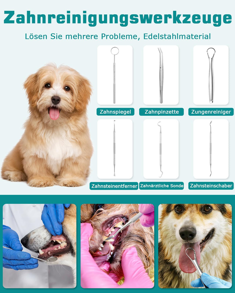 Petbank ultrasonic tooth cleaner for dogs and cats, tooth cleaner for pets, dental care set, teeth cleaning and cleaning set for dogs and cats, 5 cleaning modes, 4 cleaning heads - BeesActive Australia
