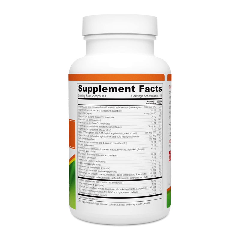 Wellness Resources Daily Energy Multiple Vitamin - 90 Capsules - Methylated Daily MTHFR Multivitamin Without Iron - Vitamin B12, Folate, & Bioavailable B Vitamins - Best Supplement for Energy & Mood 90 Count (Pack of 1)