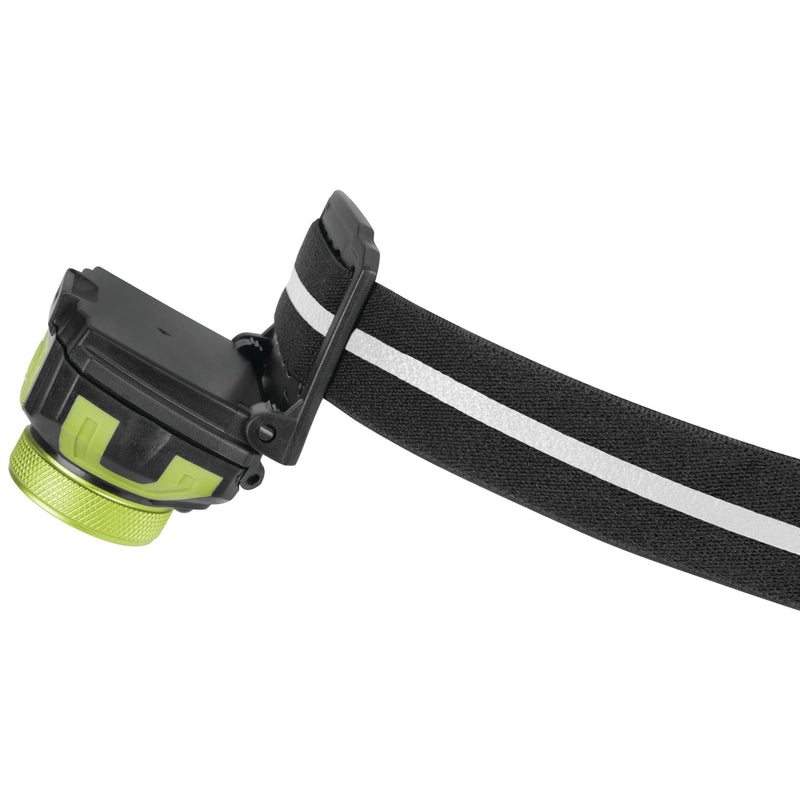 Performance Tool W2621 500+LM Firepoint Dual-Power LED Headlamp - Adjustable Strap, UV Light, Spotlight, Area Light, Li-Ion, Green/Black