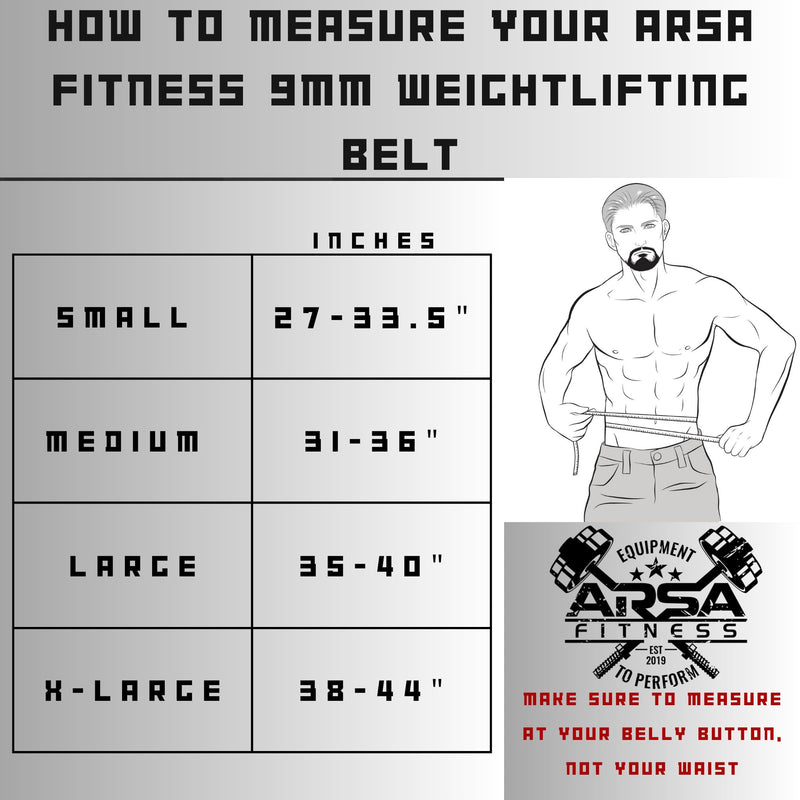 Arsa Fitness Premium Leather 9MM Thickness Weightlifting Belt for Men and Women, Reducing Back Strain, Crossfit, Bodybuilding, Powerlifting, and Strength Training Small - BeesActive Australia