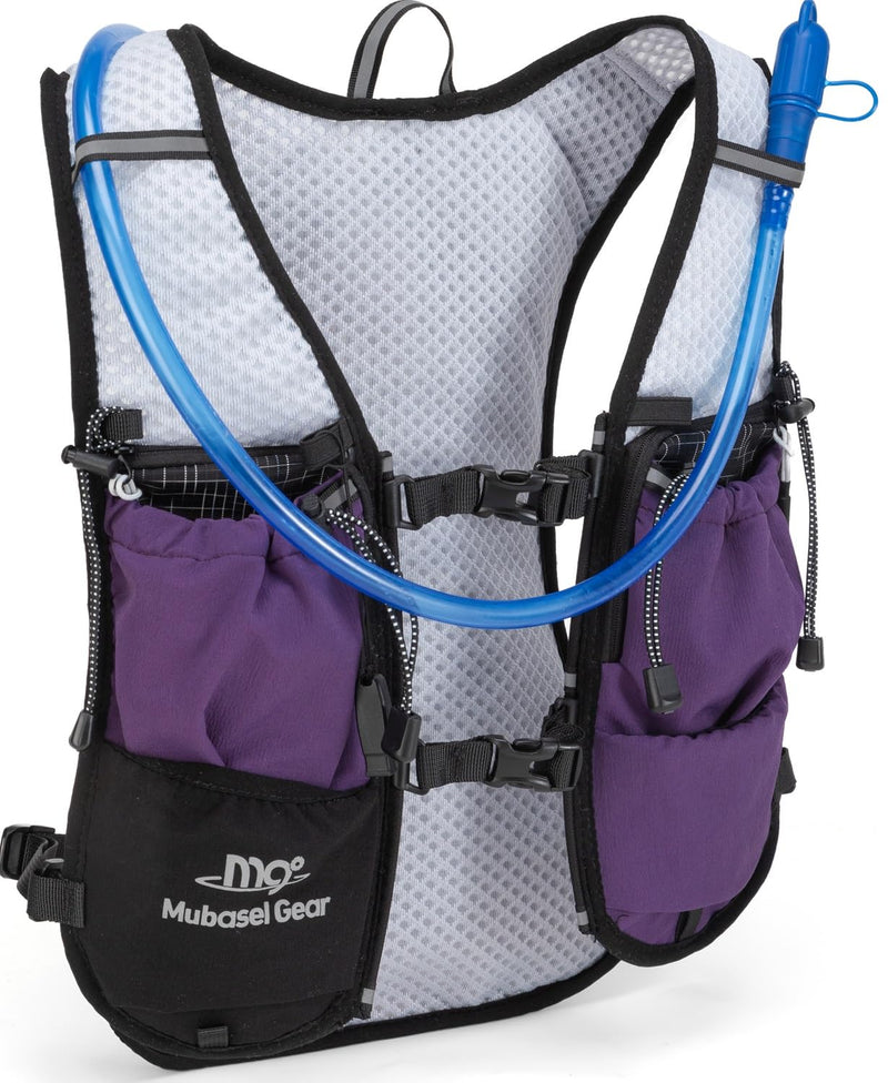 Lightweight Running Vest for Women & Men Hydration Backpack Pack with 1.5L Water Bladder Bag Running Gear Accessories for Hiking Marathon Trail Cycling Purple