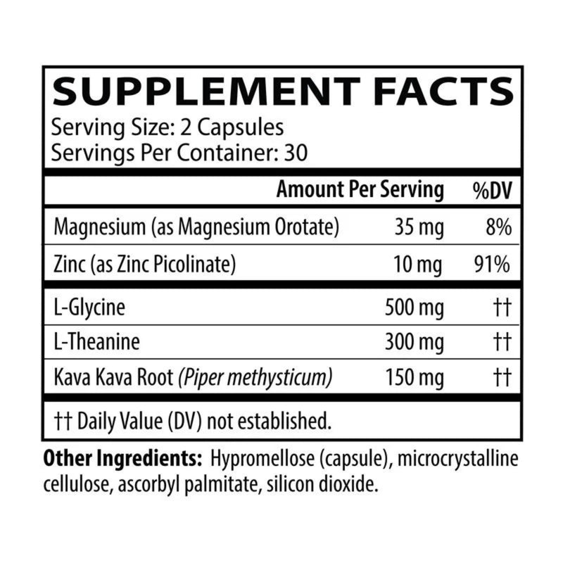 Neurobiologix Neuro Calm & Rebalance, L-Theanine, Kava Kava, 90 Capsules | Magnesium & Zinc, Mood Balance, GABA Activity Support, Gluten-Free, Vegetarian