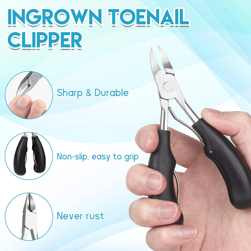 Ingrown Toenail Removal Kit, Professional Ingrown Toenail Tool Kit Includes Ingrown Toenail Corrector Drops, Corrector Patch, Toenail Clipper, Nail File Lifter Pedicure Tools - BeesActive Australia
