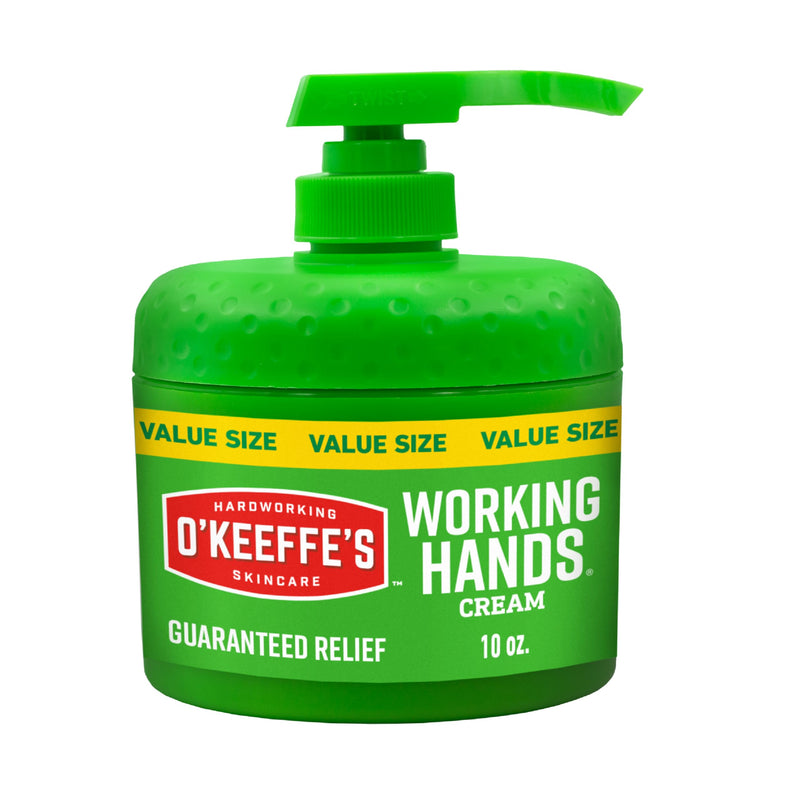 O'Keeffe's Working Hands Hand Cream in a Pumpable Jar for Extreme Dryness – 10oz Pump (1 Pack) - Repairing Skincare for Cracked, Dry Hands 10 Ounce 1 Pack