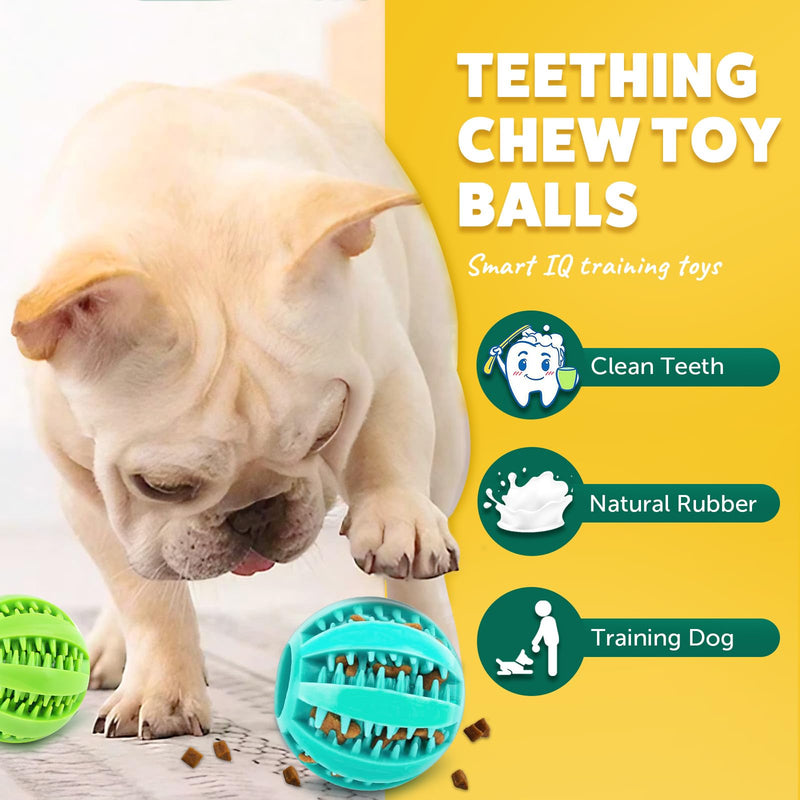 2 Different Functions Interactive Balls for Dogs 2.5” Squeaky Dog Balls Toys and Puppy Teething Chew Toy Balls for Small Dogs Dog Balls for Clean Teeth and Training （5Pcs） 5pcs - BeesActive Australia