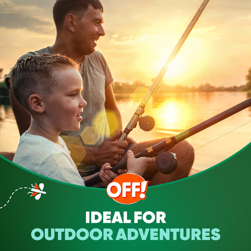 OFF! Deep Woods Mosquito and Insect Repellent Wipes, Long lasting, 12 Individually Wrapped Wipes