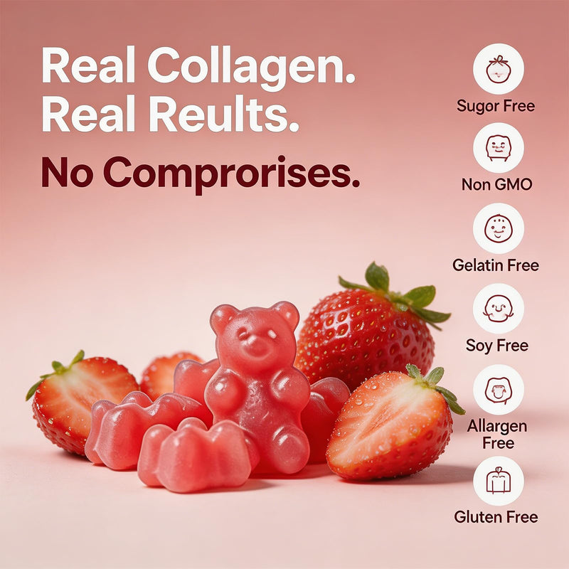Vexity Labs Collagen Gummies, Gummies, Non-GMO,Strawberry Flavor(1PCS) 1pcs