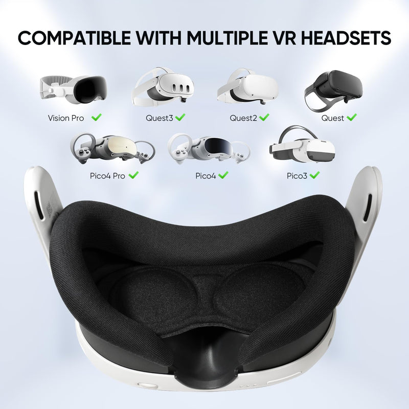 2 Pack Lens Protector Cover Accessories Compatible with Apple Vision Pro, Oculus Meta Quest 3/Quest 2/Quest, Rift S and Vive Index, Protects VR Lenses from Sunlight, Scratches and Dust - BeesActive Australia