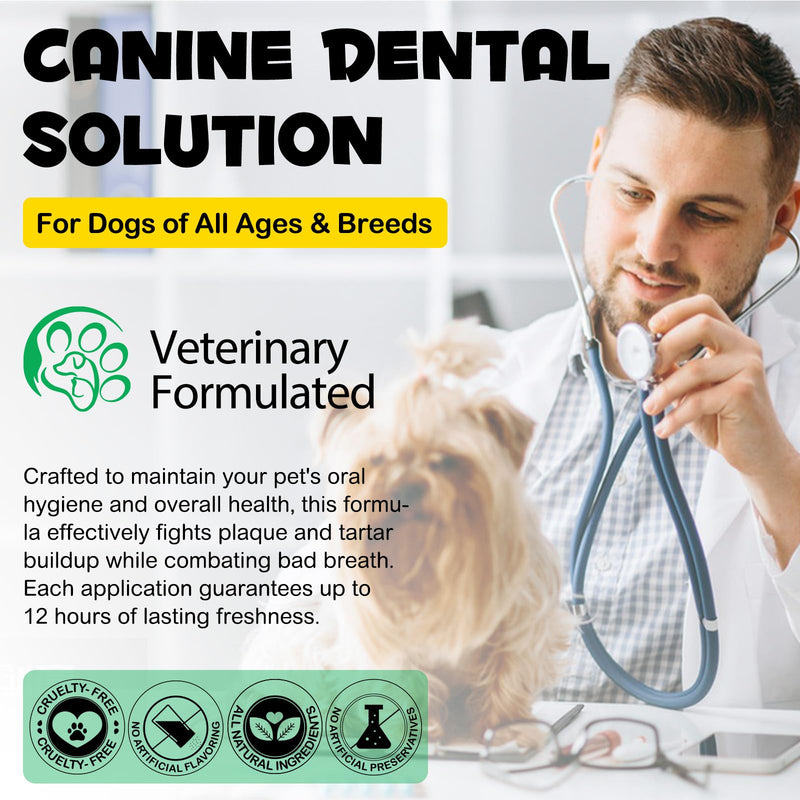 Dental Formula Water Additive for Dogs, Dog Oral Care Mouthwash, Dog Teeth Cleaning, Oral Hygiene Support, Fight Tartar, Clean Teeth, Fresh Breath, No Brushing Necessary (fluids 237ml) Fluids 237ml 118.5 ml (Pack of 2)