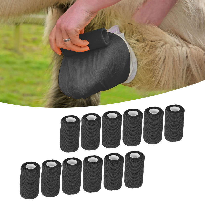 12Pcs Self Adherent Wrap Cohesive Bandages,Athletic Elastic Cohesive Bandage Wrap Latex Elastic Self Adhesive Wrap for Cows Dogs Horses 10Cm - BeesActive Australia