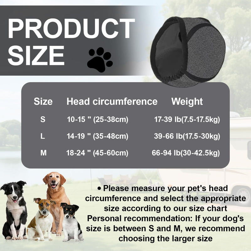 Dog Ear Muffs, Waterproof Noise Protection Dog Ear Covers Defenders, Adjustable Dogs Snood Ear Covers for Anxiety Relief, Swimming,Grooming,for Noise Anxiety Thunder Fireworks Swimming Bath