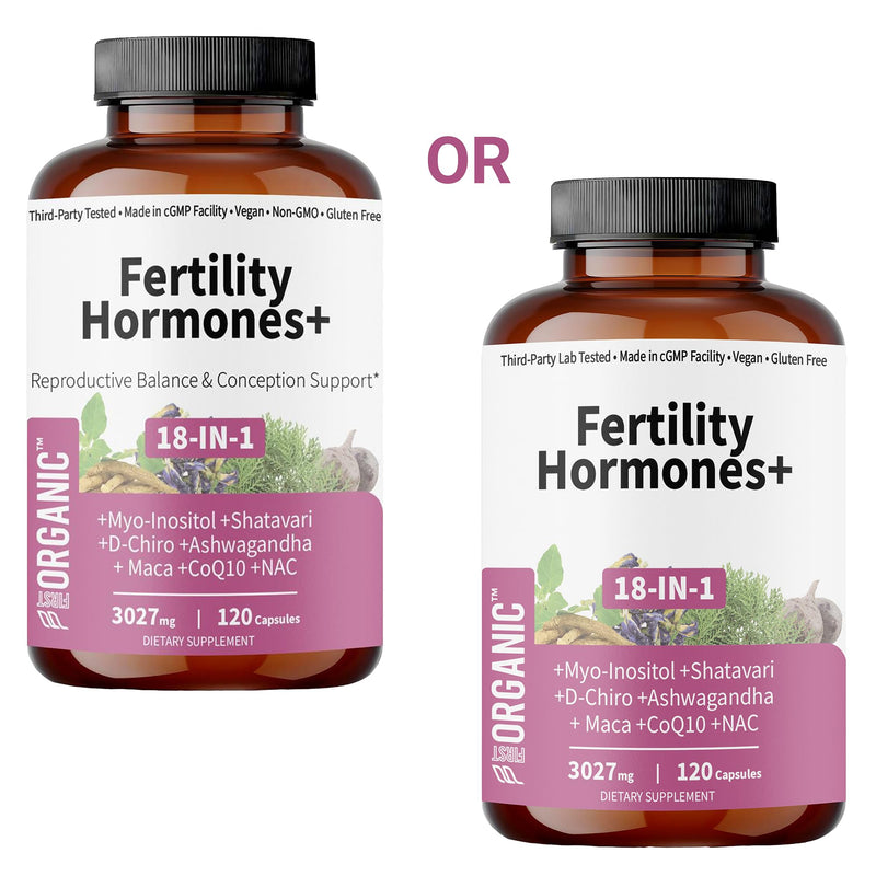 Women’s Fertility, Ovulation & Cycle Support for Reproductive Balance & Conception | Inositol Blend with Myo-Inositol, D-Chiro, Vitex & Shatavari | PCOS & Hormone Balance | Vegan, Non-GMO, 120 Caps Fertility Hormones+