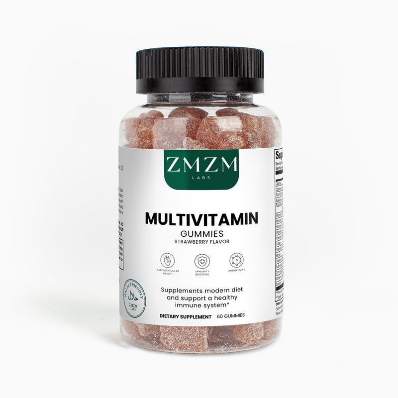 Multivitamin Gummies – Strawberry Flavor, 60 Gummies, Vegan, Gelatin-Free, Daily Vitamin Supplement