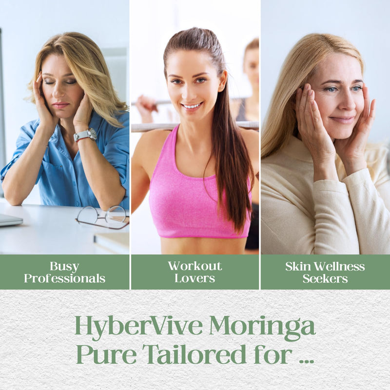 Moringa Pure Capsules 800mg Supplment, Supports Energy, Skin & Gut Health, Non-GMO & Gluten Free, Made in USA - 60 Vegan Capsules
