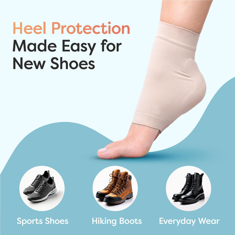 ZenToes Achilles Tendon Support Sleeve, Padded Compression Sleeve for Achilles Tendonitis Relief & Haglunds Heel, Washable Padded Socks & Heel Protectors for Bursitis Relief, 1 Pair Achilles Heel Sleeves - BeesActive Australia