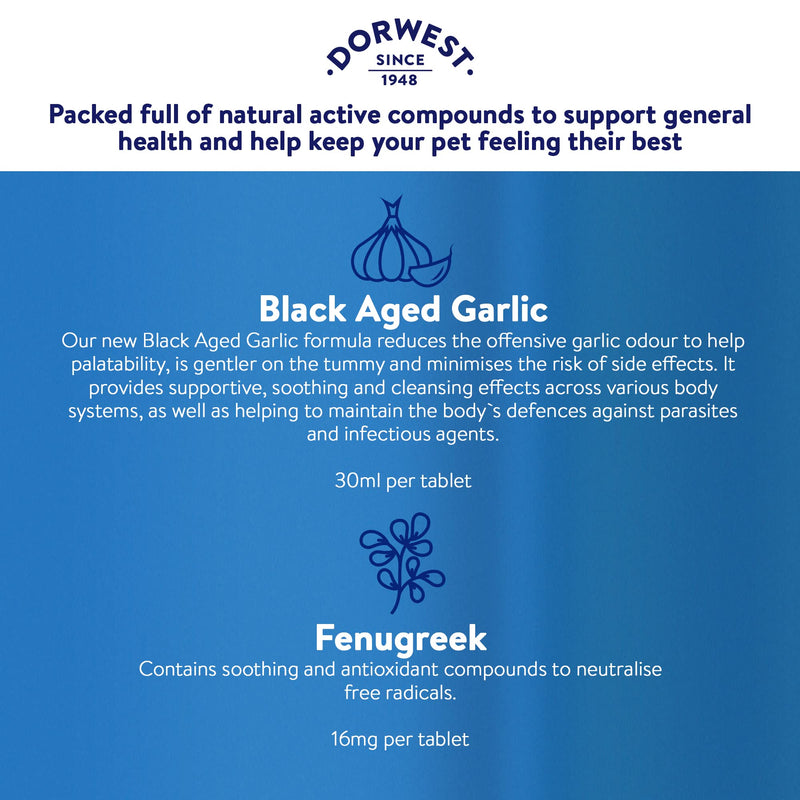 Garlic & Fenugreek Tablets For Dogs And Cats 100 Tablets (Pack of 2) 100 Count (Pack of 2)