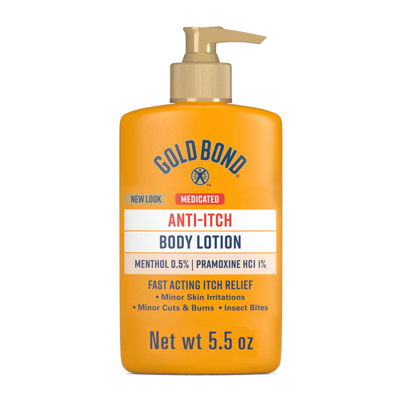 Gold Bond Medicated Anti-Itch Body Lotion, 5.5 oz., Steroid Free, Fast Acting Itchy Skin Relief, Pack of 1 1.38 Ounce (Pack of 4)
