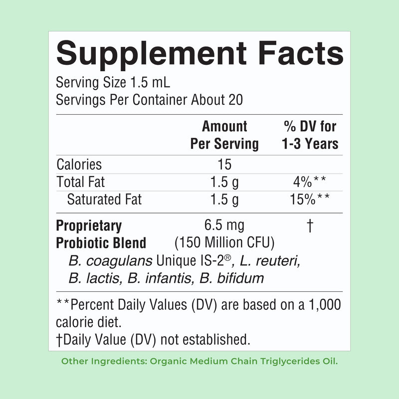 MaryRuth's Organic Toddler Probiotic Liquid Drops, Sugar Free, Ages 1-3 | 5 Probiotic Strains, 150 Million CFU Per Serving, USDA Organic, Sugar Free, Vegan