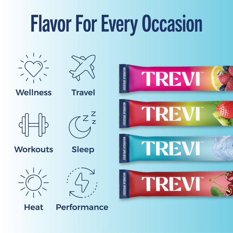 TREVI Electrolytes Powder Packets, Sugar Free Hydration, Favorites 20 Pack | Essential Daily Drink Mix, 0 Sugar, Magnesium, Potassium, Vitamin C, Calcium, B6 & B12 Vitamins Variety Pack: Favorites 20 Servings