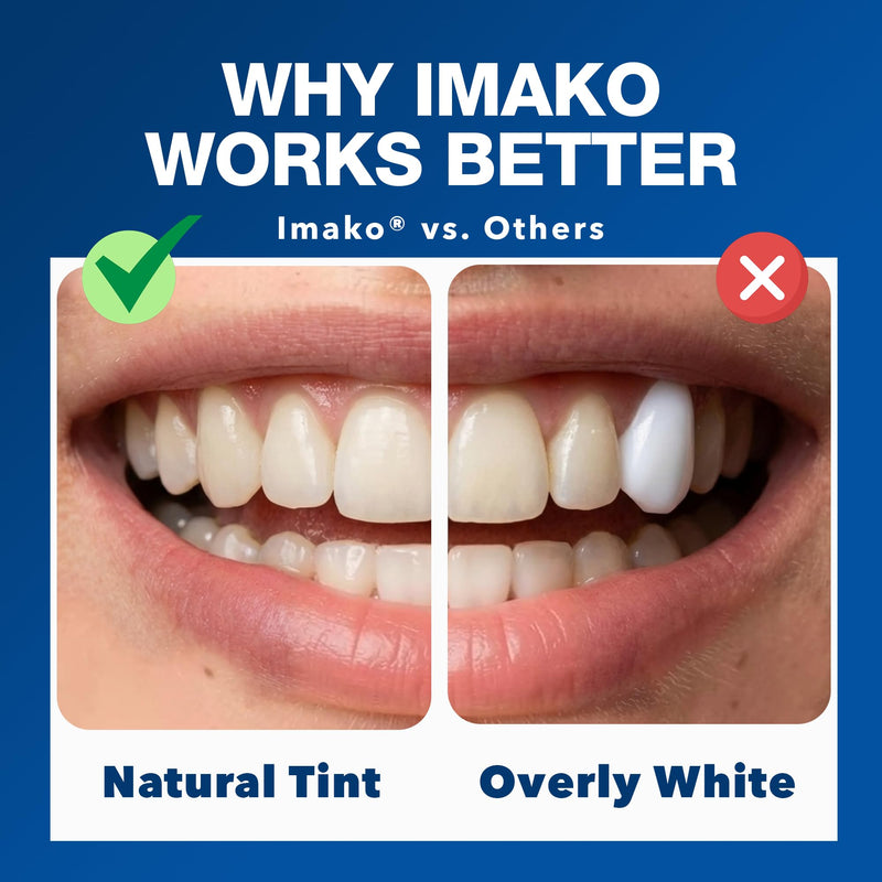 Imako Tooth Tinted Plastic - Natural Color - Temporary Tooth - Made in USA 1 Count (Pack of 1)