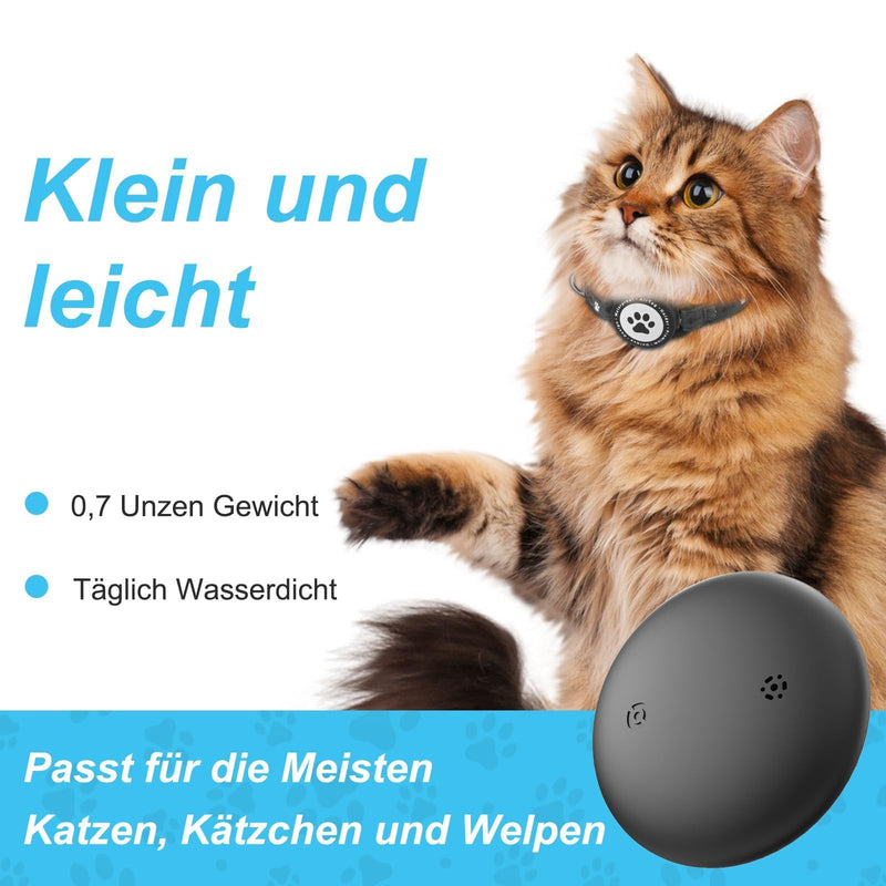 JIARUI Cat Tracker (1 Pack) GPS Tracker for Cats No Monthly Fee Works with Apple Find My (iOS only) GPS Tracking Device with Breakaway Collar for Cats 1 Pack - BeesActive Australia