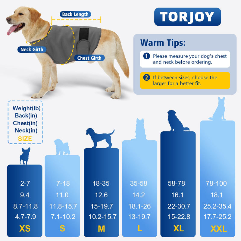 Dog Anxiety Jacket, Calming Jacket – Skin-Friendly Anti-Anxiety Vest for Thunder, Fireworks, Vet Visits and Separation – Helps Keep Dogs Relaxed Without Medicine or Complex Training(Dark Gray,XS)