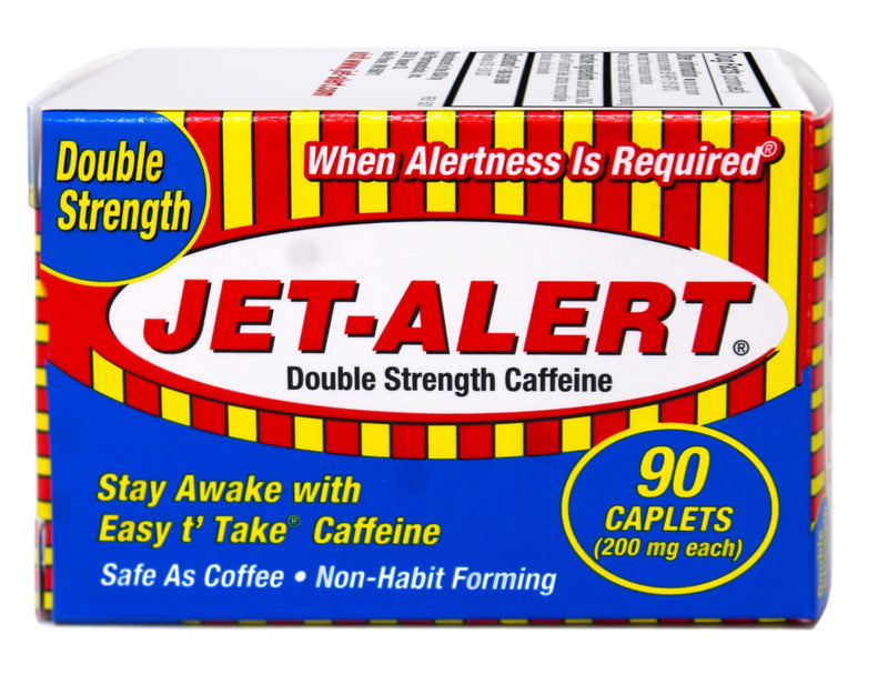 Jet Alert Double Strength Alertness Aid Caplets, 200mg-90 Ct Value Packs (6) 6 - BeesActive Australia