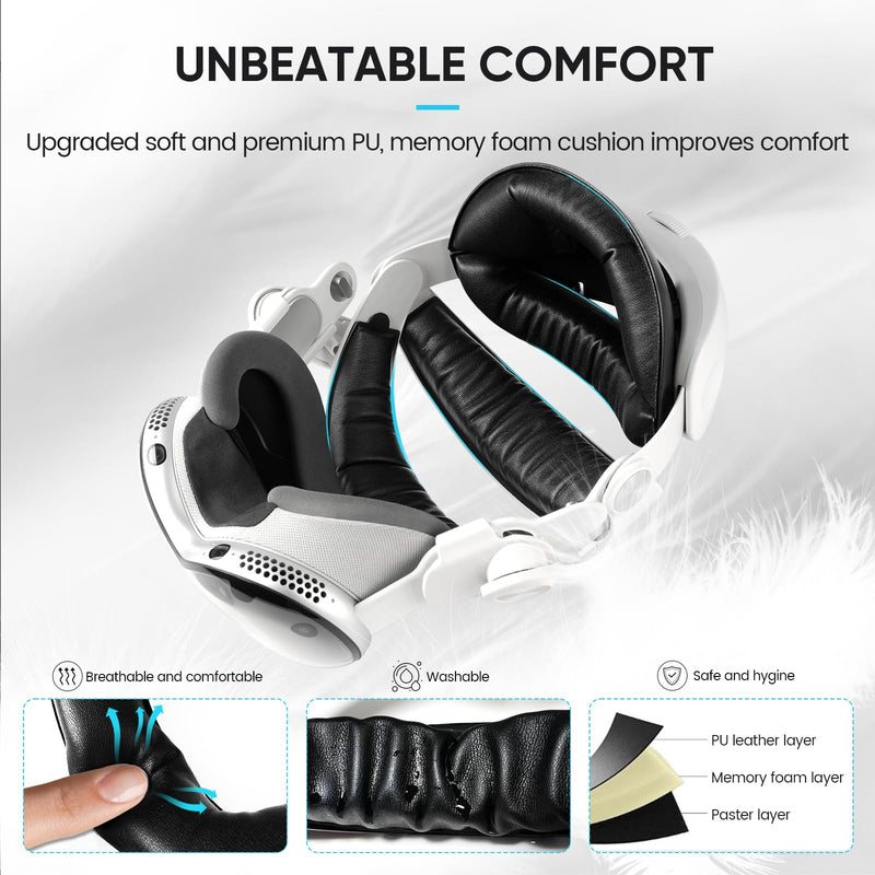VT3 Head Strap Accessories Compatible with Apple Vision Pro, Reduce Facial Stress, Enhanced Support and Comfort - BeesActive Australia