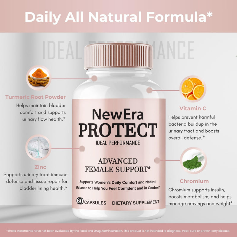New Era Protect Capsules Bladder for Women, New Era Protect Supplement Pills Advanced Formula Women's Balance Support, Overall Health & Wellness - Maximum Strength Vitamins for Women Reviews (3 Pack)
