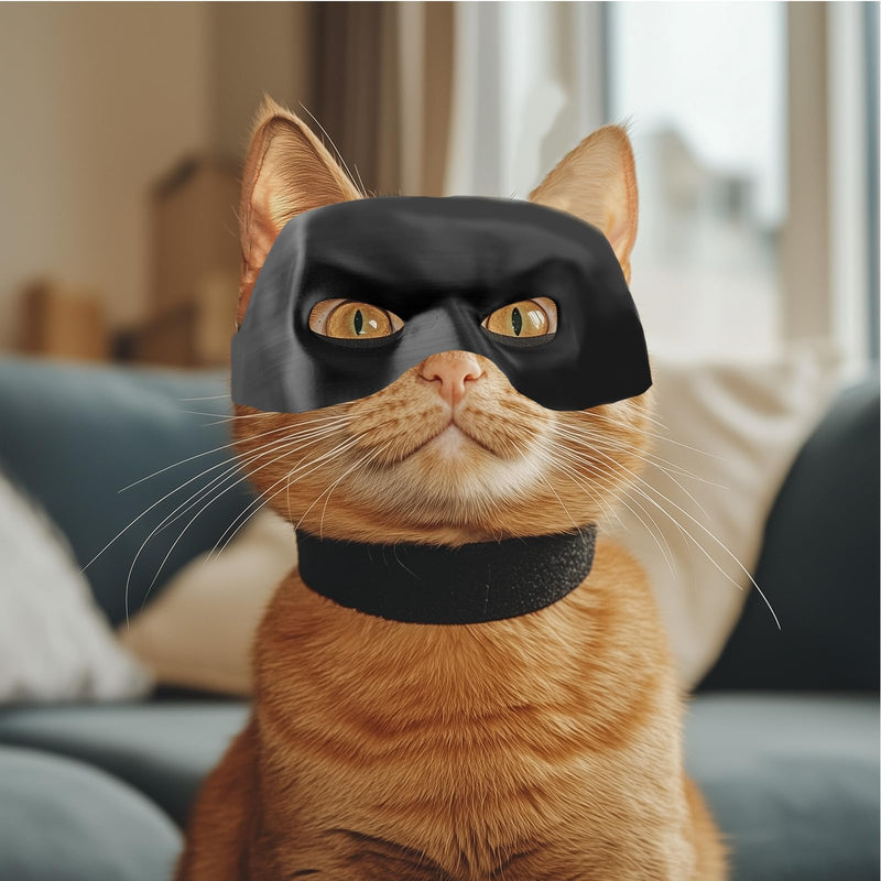 Pet Cat Bat Mask, Multicolour Bat Cat Mask Cosplay Hat, BatCat Avenger Mask Funny Festival Costumes Accessories for All Cats Black For Large Cats - BeesActive Australia